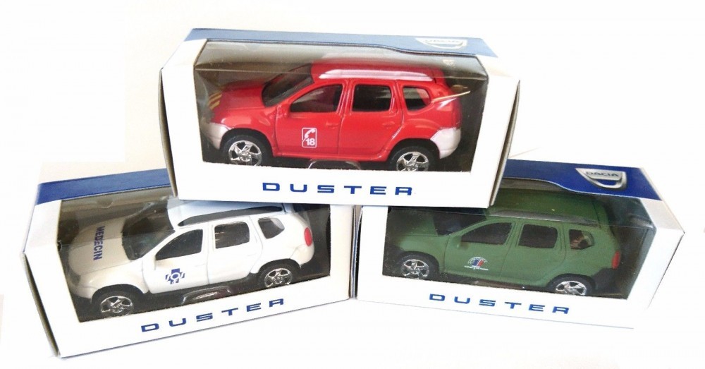 Bnk jc Dacia Duster - Norev - 1/64 - set 3 bucati | Okazii.ro