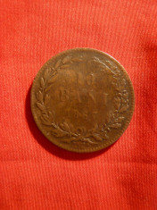 Moneda 10 Bani 1867 Watt , bronz , cal. f.buna Romania foto