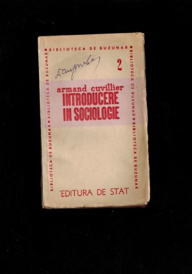 Armand Cuvillier - Introducere in sociologie, 1946 foto