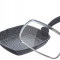 Tigaie Grill cu capac aluminiu presat cu invelis de marmura, 28 cm, peterhof