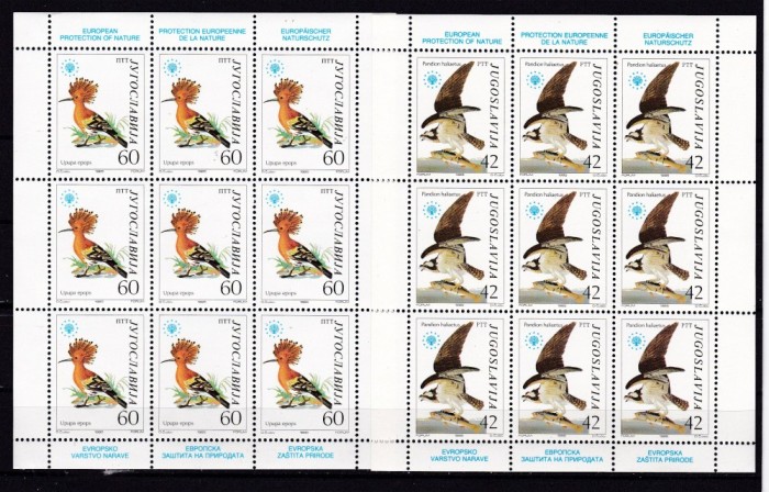 Iugoslavia 1985 fauna pasari MI 2100-2101 kleib. MNH w48