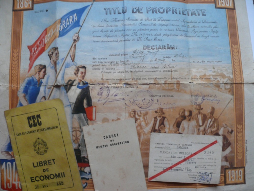 Lot Titlu De Proprietate 1945 3 Doc Pe Acelasi Nume Okazii Ro