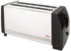 Prajitor de Paine Dublu inox 1300W ZILAN ZLN-8440, 2 fante pentru 4 felii, grad rumenire ajustabil foto