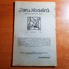 revista tara noastra 26 octombrie 1924-art. ocatavian goga si al. o, teodoreanu