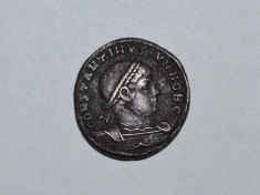 Constantine I cel Mare 330AD Imperiul Roman - Moneda - Standard Glory of Army foto