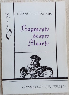 EMANUELE GENNARO - FRAGMENTE DESPRE MOARTE (1980-1990) [1997] foto