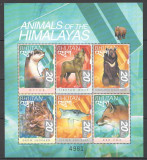 BHUTAN 1999 FAUNA ANIMALE SALBATICE DIN HIMALAYA, Nestampilat