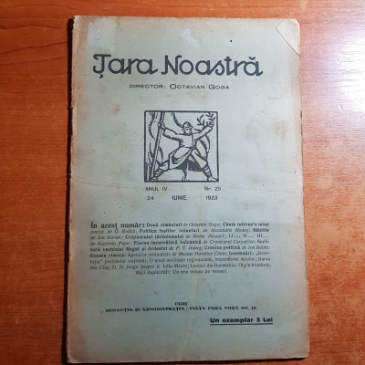 revista tara noastra 24 iunie 1923-art. doua simboluri de octavian goga foto