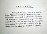 Cumpara ieftin INVITATIE SIMPOZION NATIONAL , 1978 , DACIADA