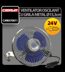 Ventilator oscilant cu grila metal Carpoint 24V - CRD-CAR0570011 Auto Lux Edition foto