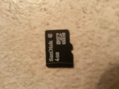 Card de memorie Micro SD HC SanDisk 4GB foto