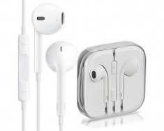 Casti cu microfon Apple EarPods original, Jack 3.5mm, White Iphone 5/5s/5c/6/6s foto