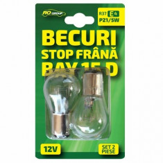 Set 2 becuri auto stop frana 12V 215W P215W BAY15D foto