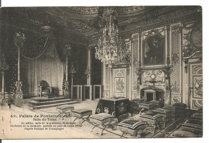 (A) carte postala(ilustrata)-FRANTA-Palatul de Fontaainneblau