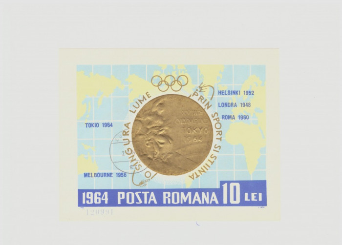 Colita stampilata Medalii olimpice 1964