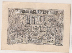 ROMANIA 1 LEU 1915 AUNC foto