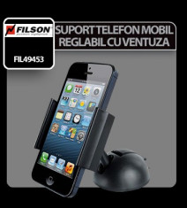 Suport telefon mobil reglabil cu ventuza Filson - CRD-FIL49453 Auto Lux Edition foto