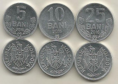 MOLDOVA SET / LOT 3 buc : 5 BANI + 10 BANI + 25 BANI 2016 , a UNC foto