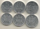 MOLDOVA SET / LOT ( 3 buc ) : 5 BANI + 10 BANI + 25 BANI 2013 , a UNC