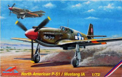 Macheta avion North American P-51 Mustang IA - MPM C72015, scara 1:72 foto