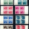 LP 140a - Carol I culori schimbate serie nedantelata in blocuri de 4