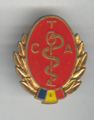 CTA - SANITAR - Republica Socialista Romania - Insigna MEDICALA - Pionieri foto