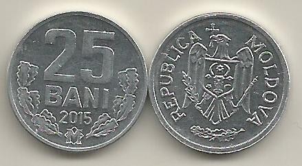 MOLDOVA 25 BANI 2015 [01] UNC