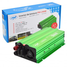 Resigilat : Invertor de tensiune PNI L500W alimentare duala 12V/24V iesire 230V foto