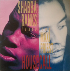 Shabba Ranks feat. Maxi Priest - Housecall 1991 disc vinil Maxi Single reggae foto