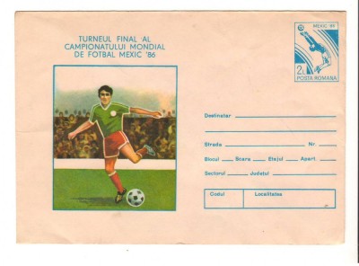 IP 9929 INTREG POSTAL - C.M. DE FOTBAL MEXIC 1986 foto