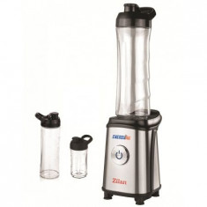 Blender inox pentru smoothies zilan, 350 W, 3 recipiente 600ml/600ml/300ml foto