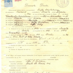 Z344 DOCUMENT VECHI -SCOALA COMERCIALA , BRAILA - SAFTA SCARLATESCU -AN 1925