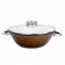 Tigaie wok din fonta cu suport si capac 30 CM PH 15428 32