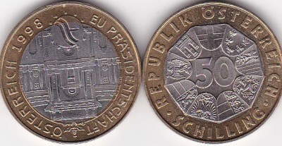 Austria 50 Schilling 1998 comemorativa foto