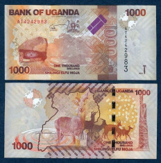 UGANDA. 1000 SHILLINGS 2010. AUNC. foto