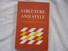 Structure and style - an analytical approach to prose writing - W. Sheridan foto