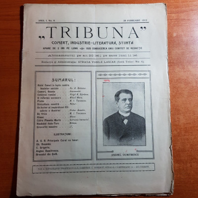 revista tribuna 20 februarie 1912-foto cu principele carol ca tunar foto