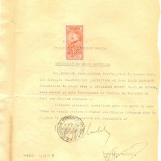 Z354 DOCUMENT VECHI-CERTIFICAT SCUTIRE TAXE SCOLARE PENTRU NICOLAE DOBRESCU 1928