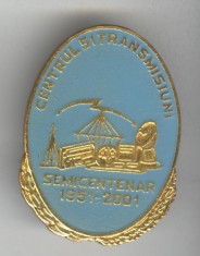 CENTRUL 51 TRANSMIIUNI 1951-2001 SUPERBA si Rara Insigna MILITARA