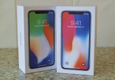 iPhone X Sigilat - Nou - Replica 1:1 - Negru - Silver/Alb foto