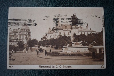 AKVDE18 - Carte postala - Bucuresti - Monumentul I. c. Bratianu foto