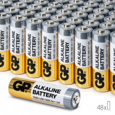 Baterii AA Alcaline GP, R6, High-Performance, 48 buc foto