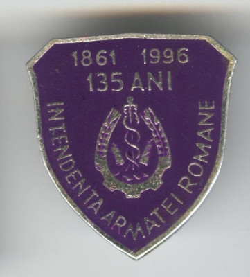 INTENDENTA ARMATEI ROMANE 1861-1996 - Insigna MILITARA foto