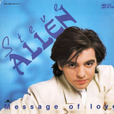 Steve Allen - Message Of Love (1986, Polydor) disc vinil Maxi Single italo-disco foto