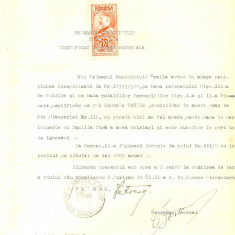 Z355 DOCUMENT VECHI-CERTIFICAT SCUTIRE TAXE SCOLARE MIHAILESCU Z. OPRISAN 1928