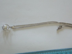 Lantisor si pandant argint cu perla -1684 foto