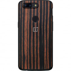 Husa Protectie Spate OnePlus Wood Ebony Maro pentru ONEPLUS 5T foto