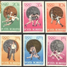 Romania 1972 - MEDALII OLIMPICE MUNCHEN, serie 6 val MNH, AC8