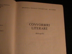 CONVORBIRI LITERARE-BIBLIOGRAFIE-C. POMPILIAN-H. ZALIS-539 PG- foto