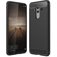 Husa Carbon pentru Huawei Mate 10 Pro, Negru foto